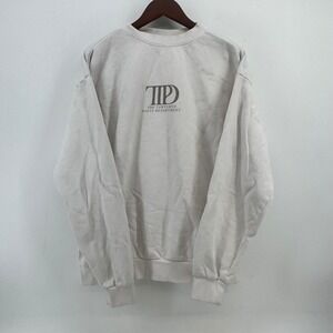 Taylor Swift The Tortured Poets Department TTPD Crewneck Sweatshirt Large White